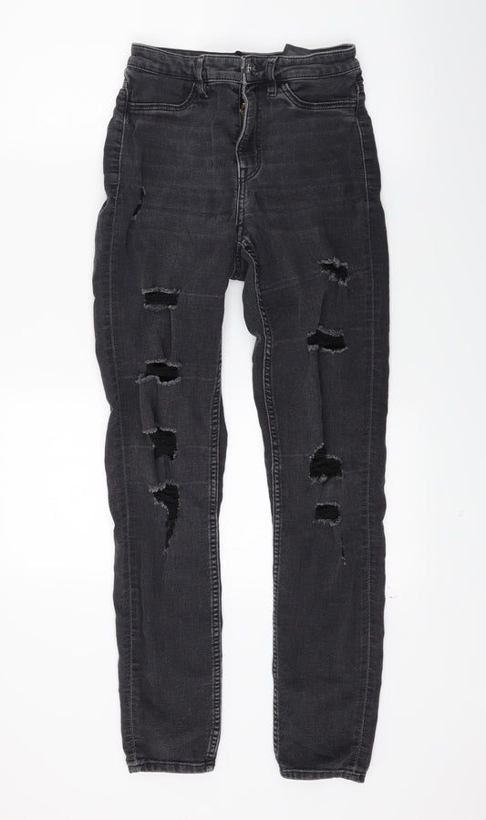 Womens UK Size 6 Divided Regular Fit Skinny Black Jeans