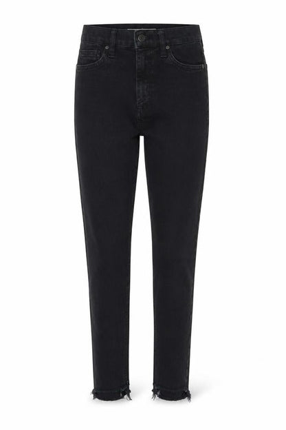 Front view of Topshop women’s black denim skinny jeans, size UK 24, in, 23-inch leg