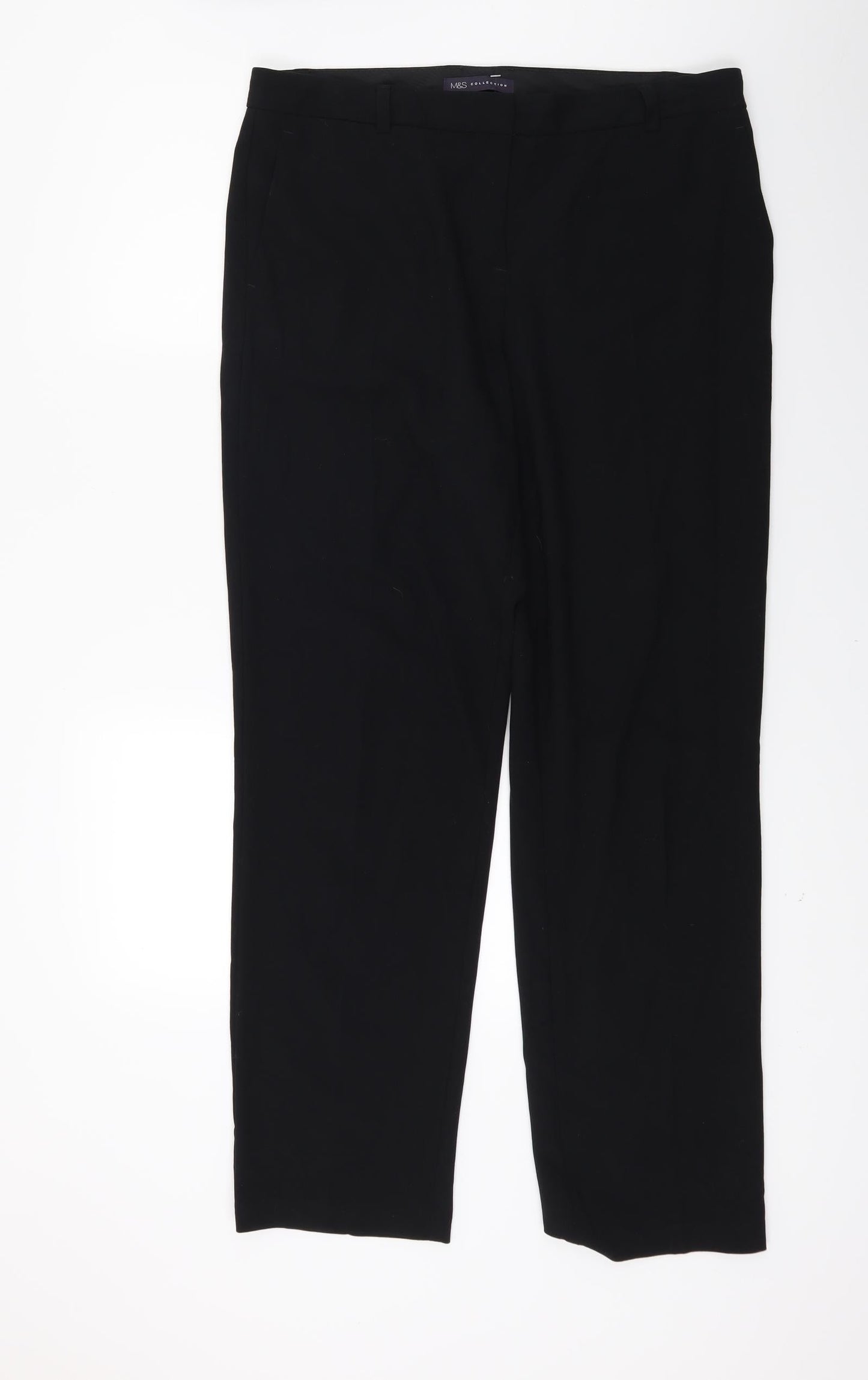 Womens UK Size 14 Marks and Spencer Regular Fit  Black Trousers