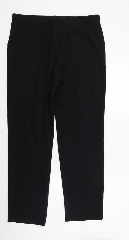 Womens UK Size 14 Marks and Spencer Regular Fit  Black Trousers