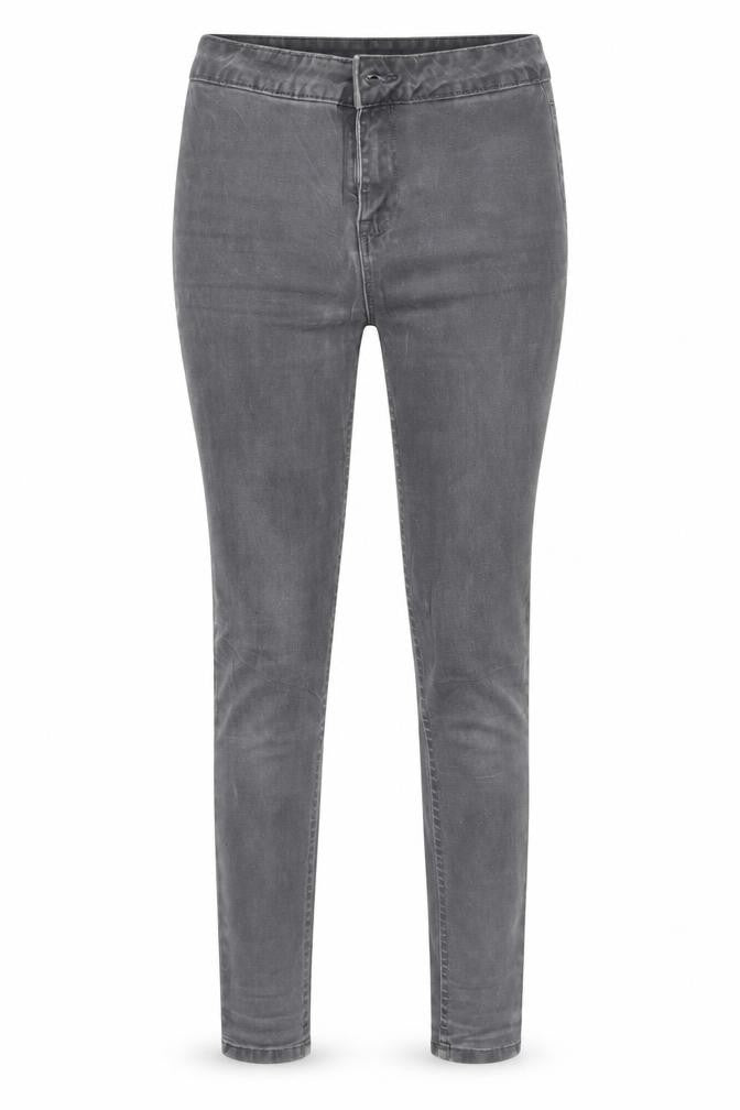 Front view of New Look women’s grey denim skinny jeans, size UK 8, 23.5-inch leg