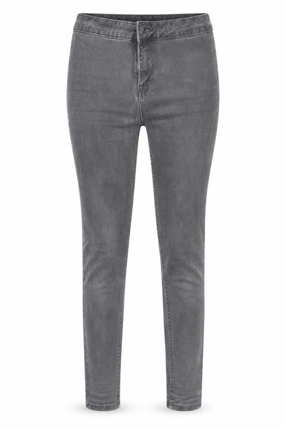 Front view of New Look women’s grey denim skinny jeans, size UK 8, 23.5-inch leg