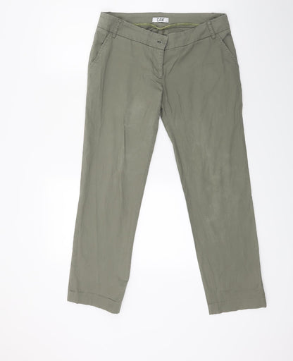 Cam Womens Green   Chino Trousers Size M L25 in