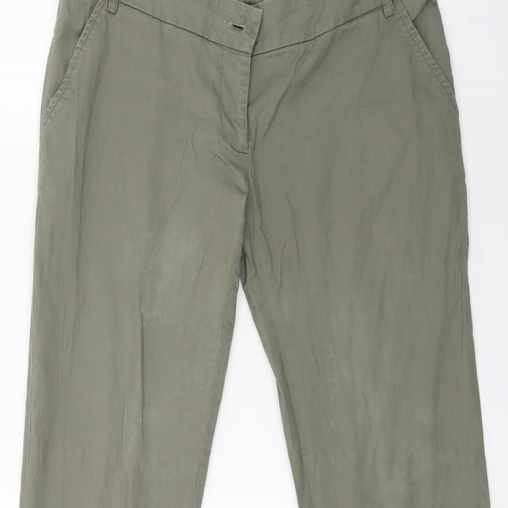 Cam Womens Green   Chino Trousers Size M L25 in