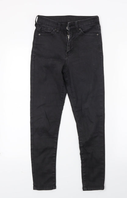 Topshop Womens Black  Denim Skinny Jeans Size 25 in L23 in
