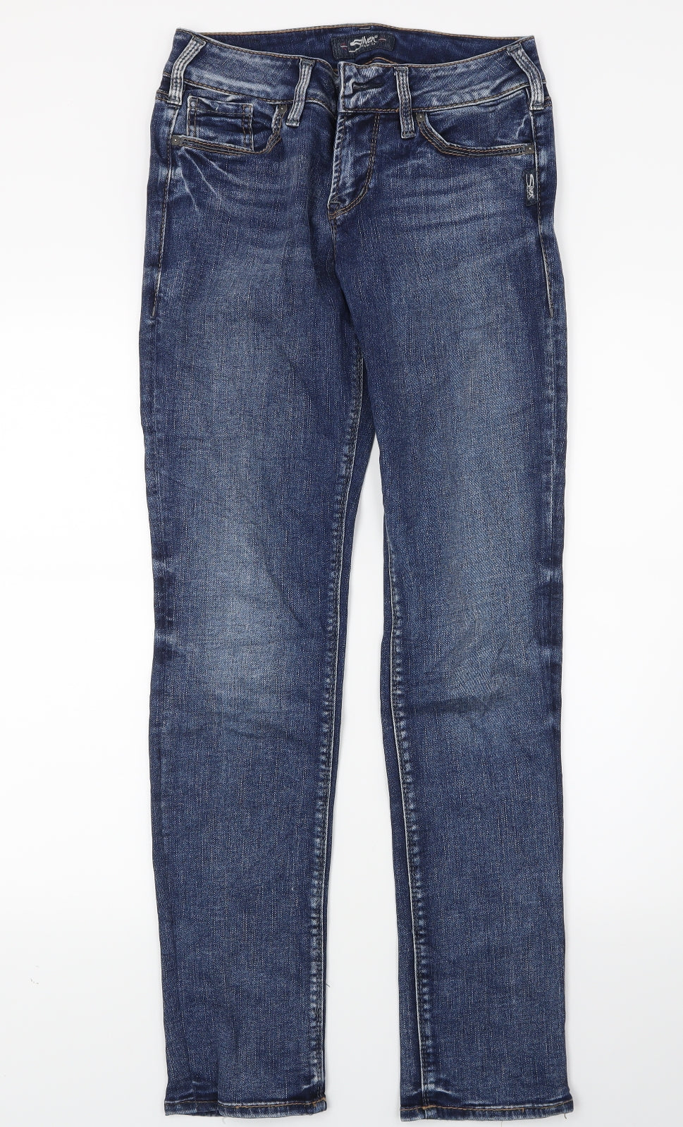 Silver Womens Blue  Denim Skinny Jeans Size 27 in L32 in