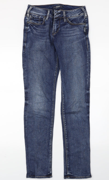 Silver Womens Blue  Denim Skinny Jeans Size 27 in L32 in