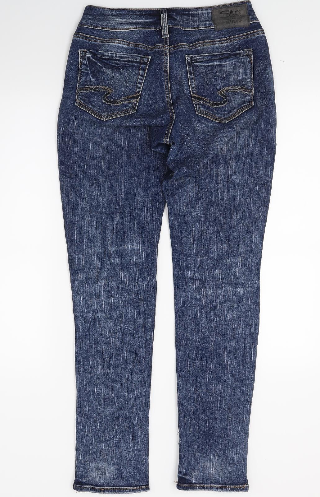 Silver Womens Blue  Denim Skinny Jeans Size 27 in L32 in