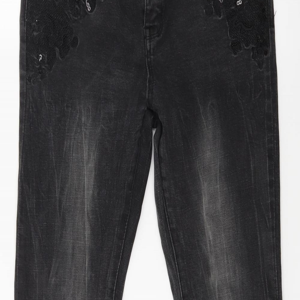 Womens UK Size 12 yes yes Regular Fit Skinny Black Jeans