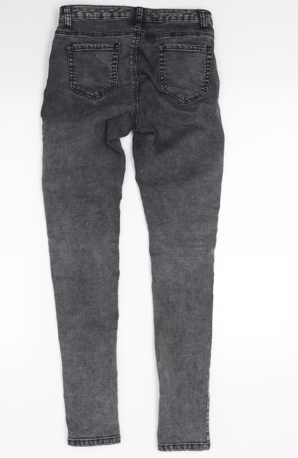 Primark Womens Black  Denim Skinny Jeans Size 8 L26 in