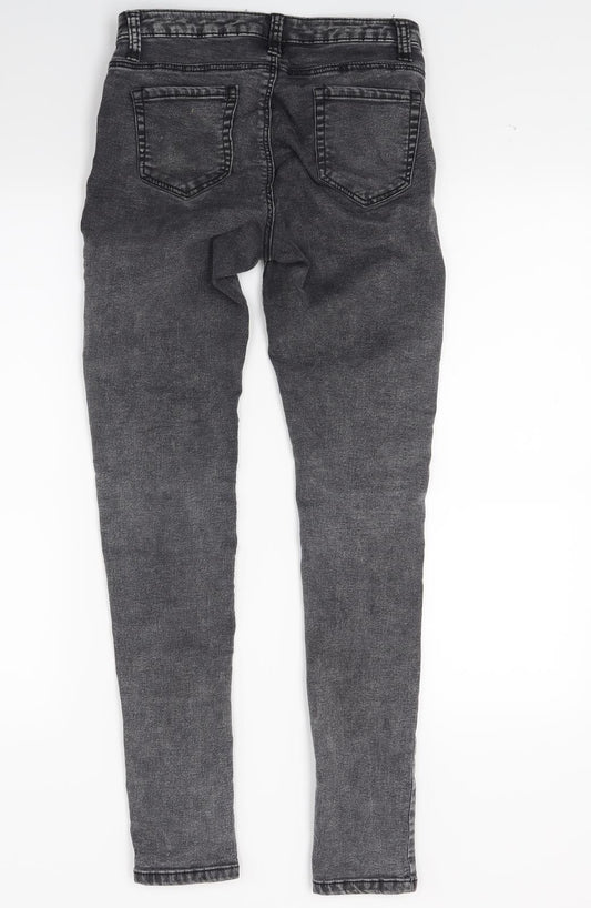 Primark Womens Black  Denim Skinny Jeans Size 8 L26 in