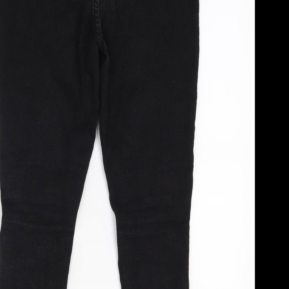 Boohoo Womens Black  Denim Skinny Jeans Size 12 L23 in
