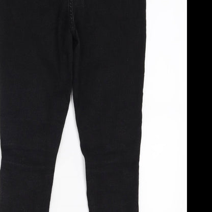 Boohoo Womens Black  Denim Skinny Jeans Size 12 L23 in