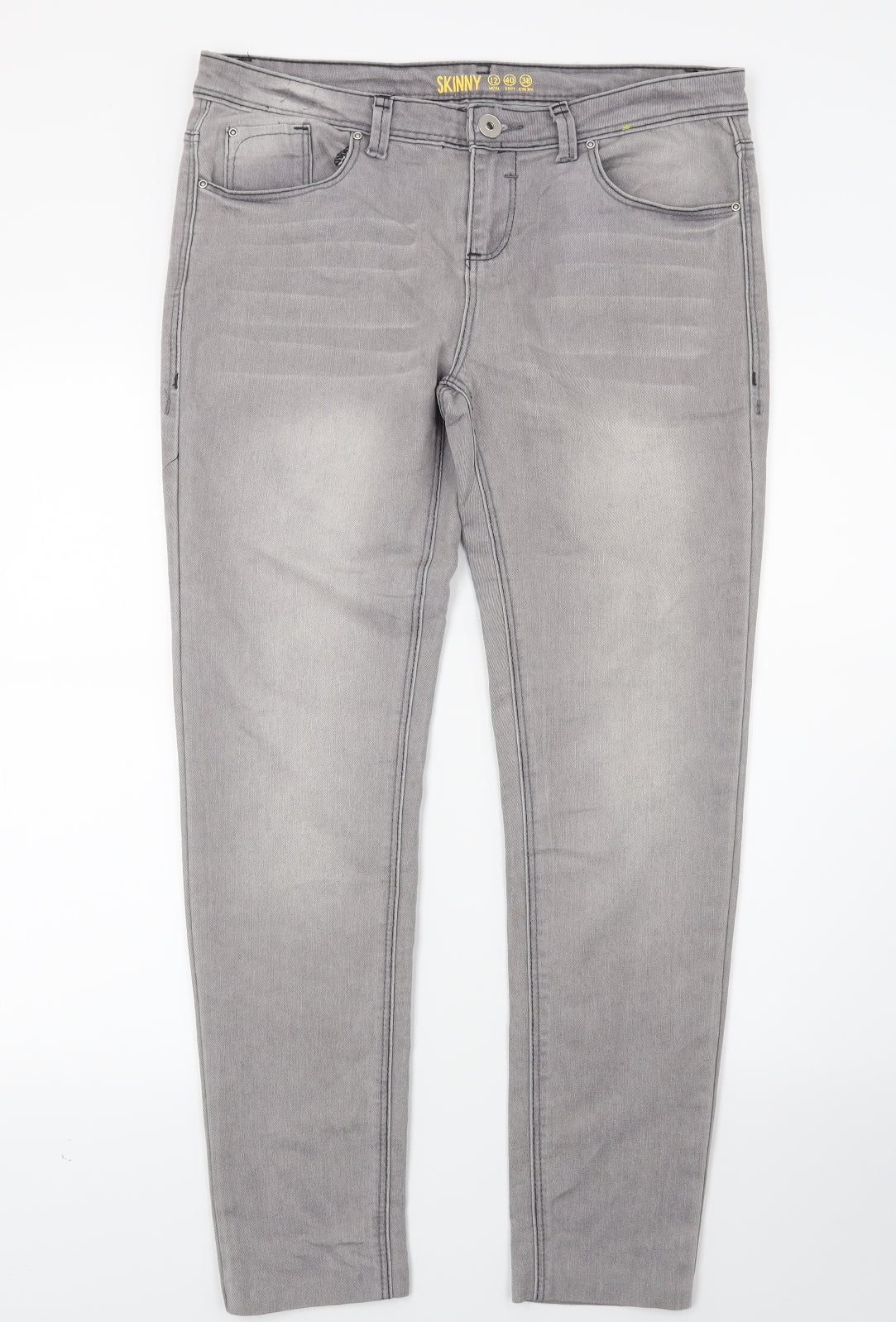 Primark Womens Brown  Denim Skinny Jeans Size 12 L27 in