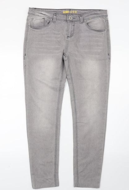 Primark Womens Brown  Denim Skinny Jeans Size 12 L27 in