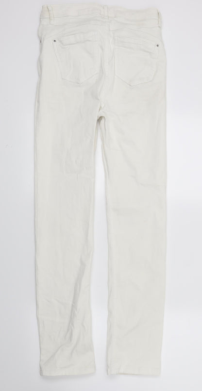Marks and Spencer Womens White  Denim Skinny Jeans Size 10 L29 in
