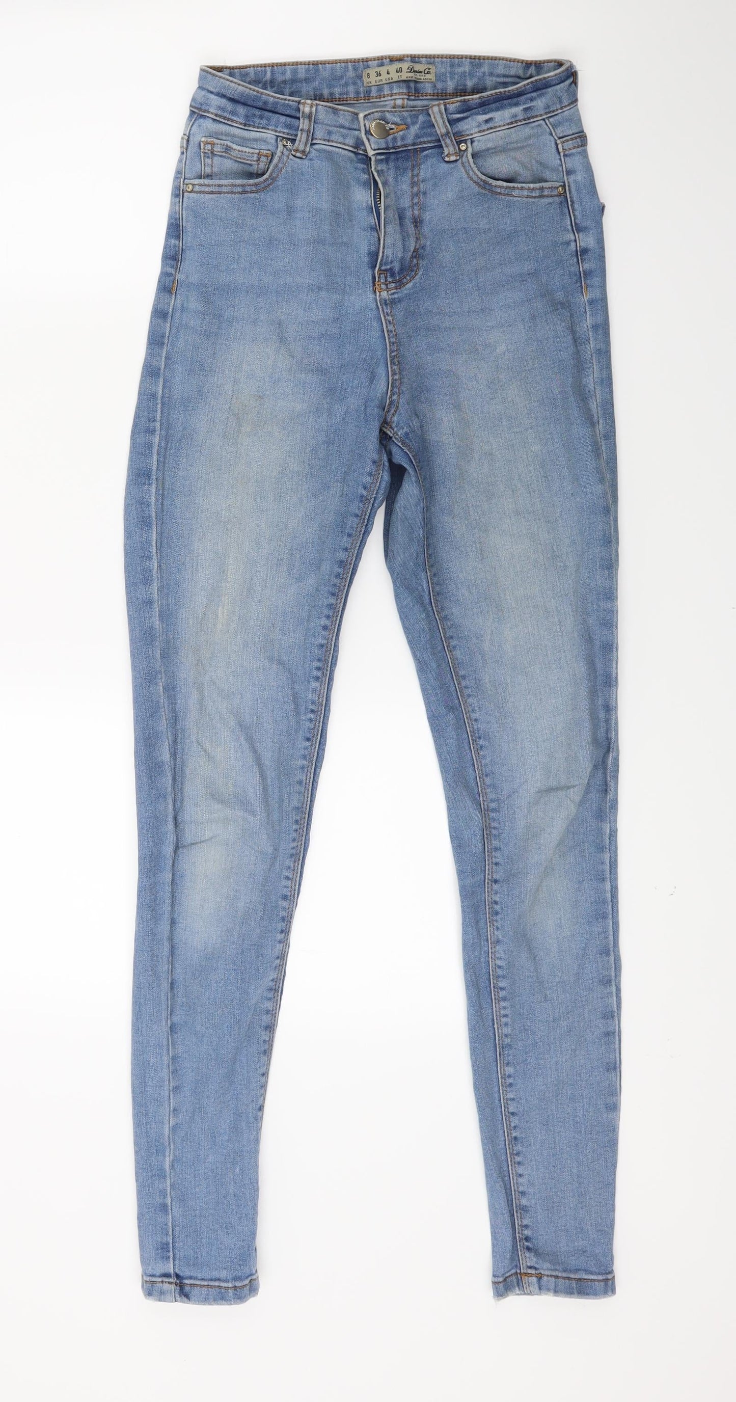 Primark Womens Blue  Denim Skinny Jeans Size 8 L27 in