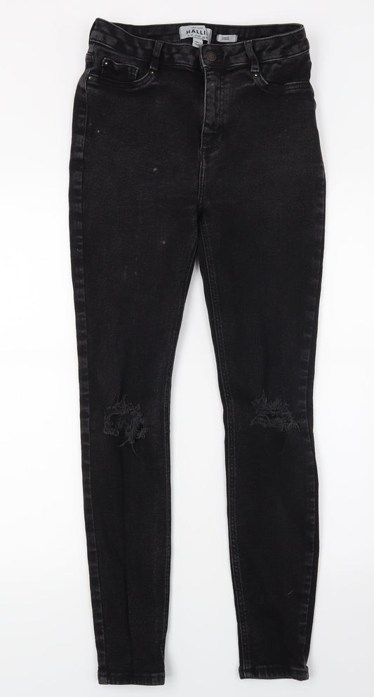 New Look Womens Black  Denim Skinny Jeans Size 12 L20 in