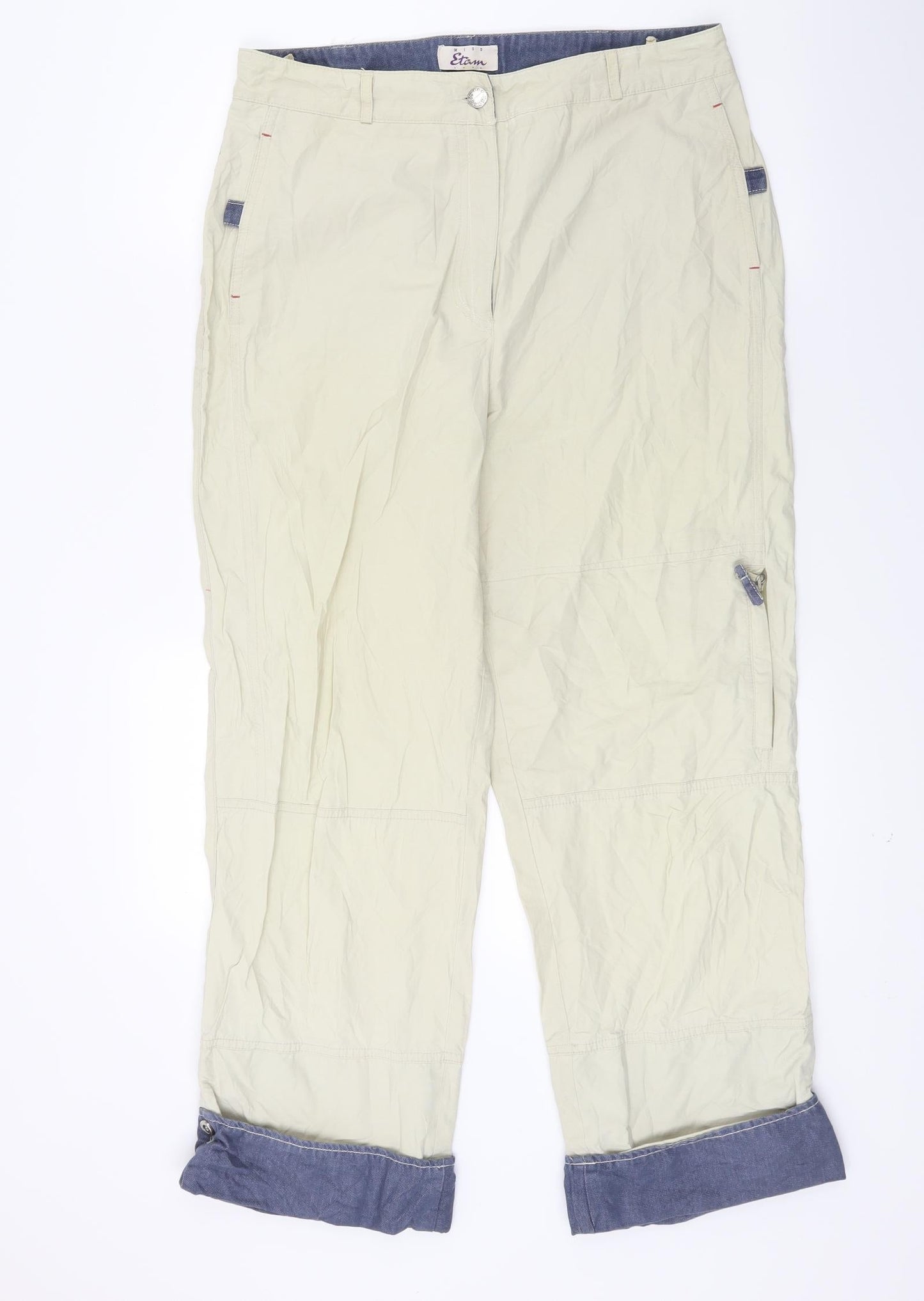 Womens UK Size 31 in Etam Regular Fit Chino Beige Trousers