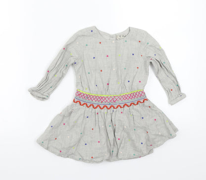 NEXT Girls Grey Polka Dot  A-Line  Size 12 Months
