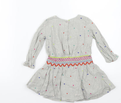 NEXT Girls Grey Polka Dot  A-Line  Size 12 Months