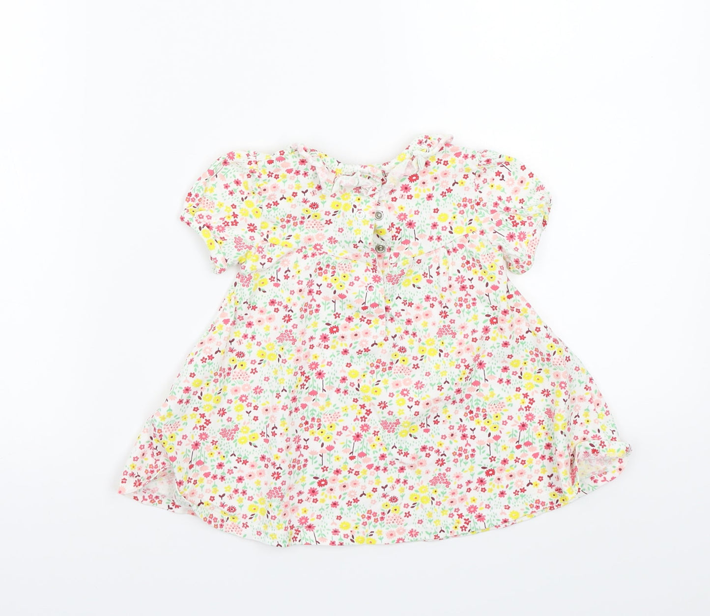 Nutmeg Baby White Floral  A-Line  Size 6-9 Months
