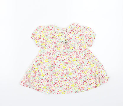 Nutmeg Baby White Floral  A-Line  Size 6-9 Months