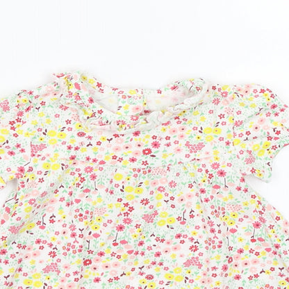 Nutmeg Baby White Floral  A-Line  Size 6-9 Months