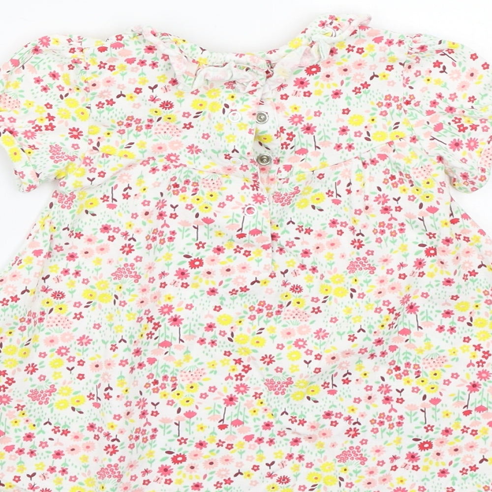 Nutmeg Baby White Floral  A-Line  Size 6-9 Months