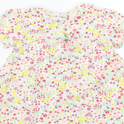 Nutmeg Baby White Floral  A-Line  Size 6-9 Months