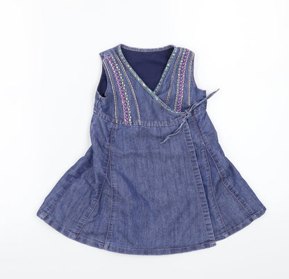 Mothercare Girls Blue   A-Line  Size 9-12 Months