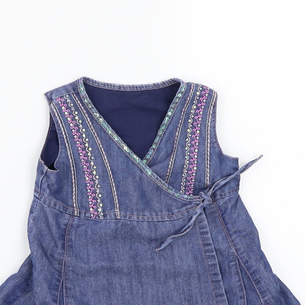 Mothercare Girls Blue   A-Line  Size 9-12 Months