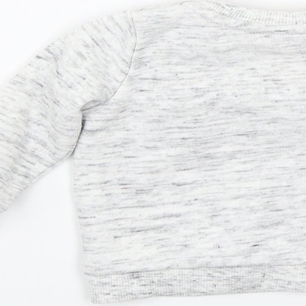 F&F Girls Grey   Pullover Jumper Size 3-6 Months