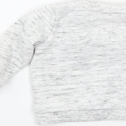 F&F Girls Grey   Pullover Jumper Size 3-6 Months