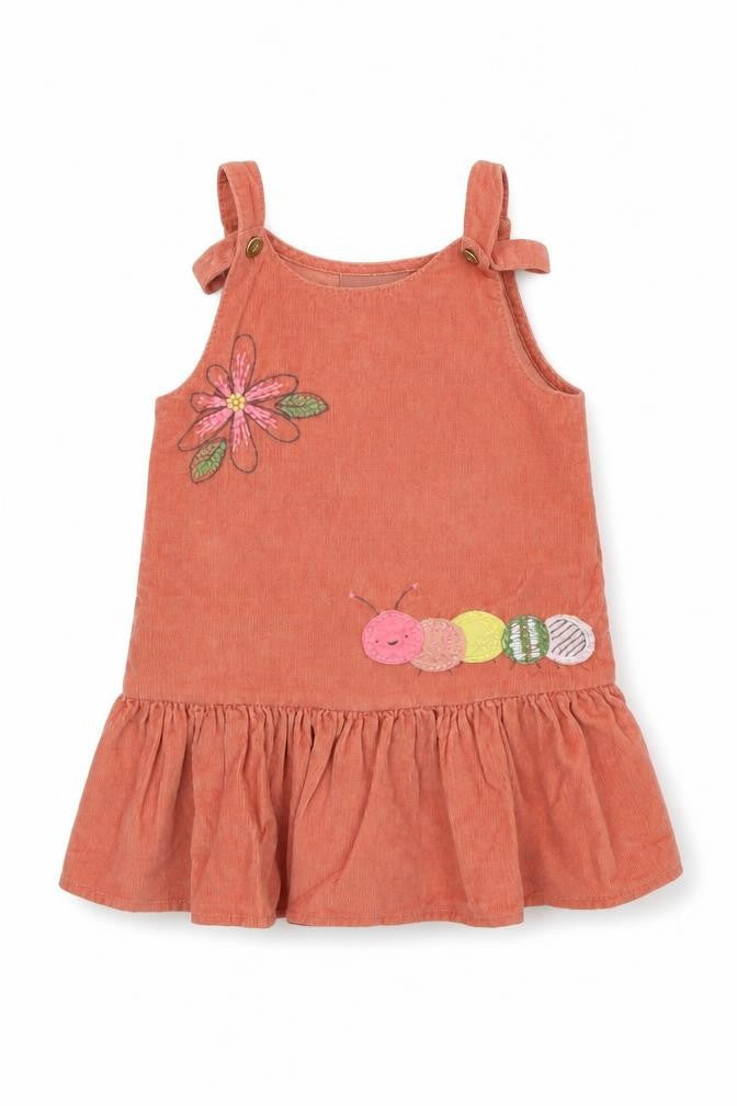 Front view of Next girls’ orange a-line, size 9-12, months