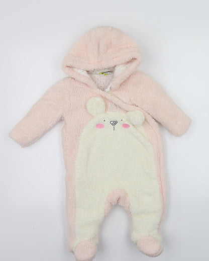 Hullabaloo  Girls Pink   Babygrow One-Piece Size 3-6 Months