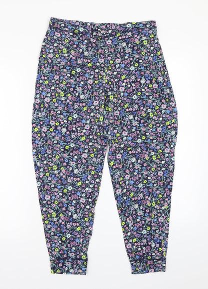 Womens UK Size 14 H&M Regular Fit  Blue Trousers