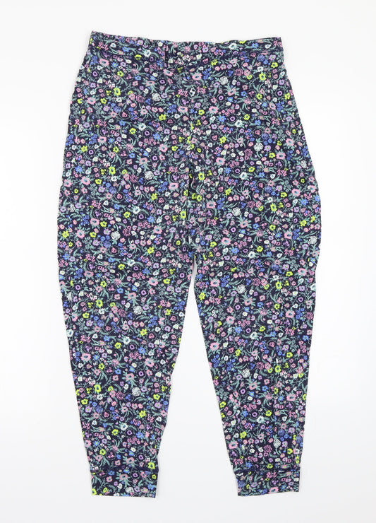 Womens UK Size 14 H&M Regular Fit  Blue Trousers