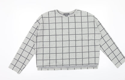 Primark Womens Grey Check  Pullover Jumper Size M