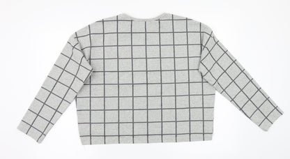 Primark Womens Grey Check  Pullover Jumper Size M