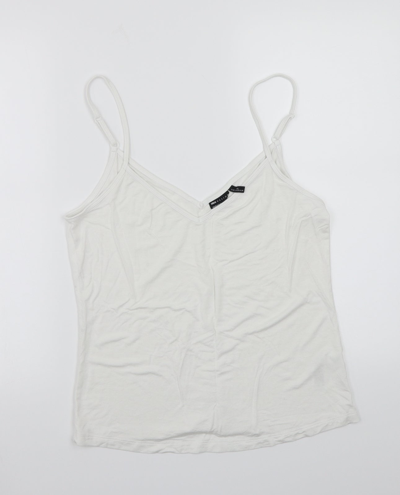 Womens UK Size 14 ASOS White Basic Tank