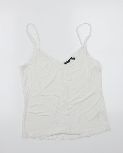 Womens UK Size 14 ASOS White Basic Tank