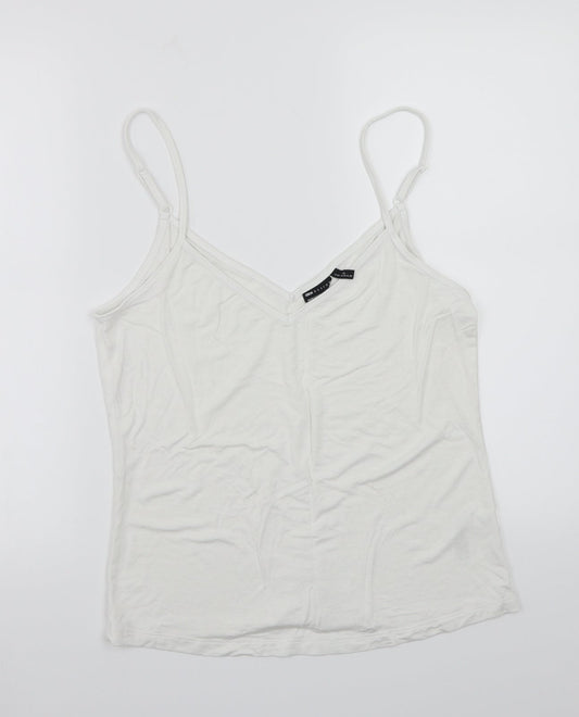 Womens UK Size 14 ASOS White Basic Tank