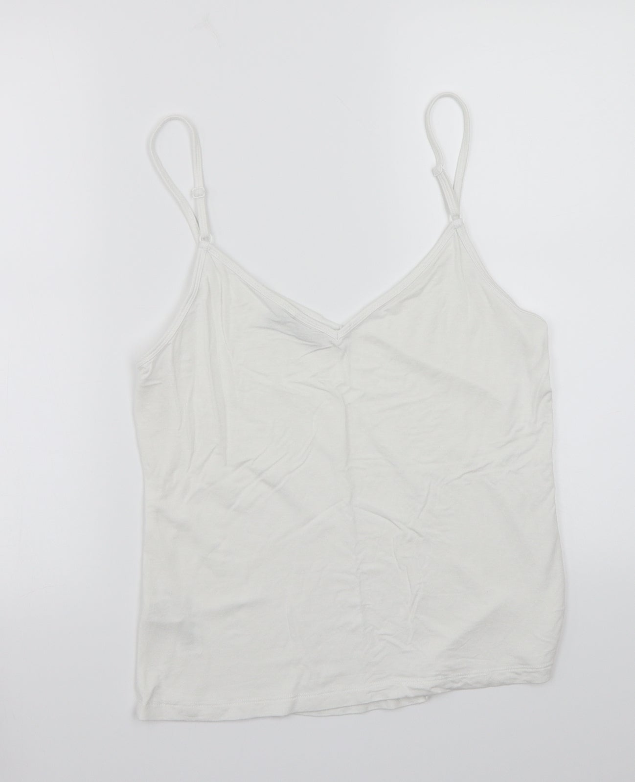 Womens UK Size 14 ASOS White Basic Tank