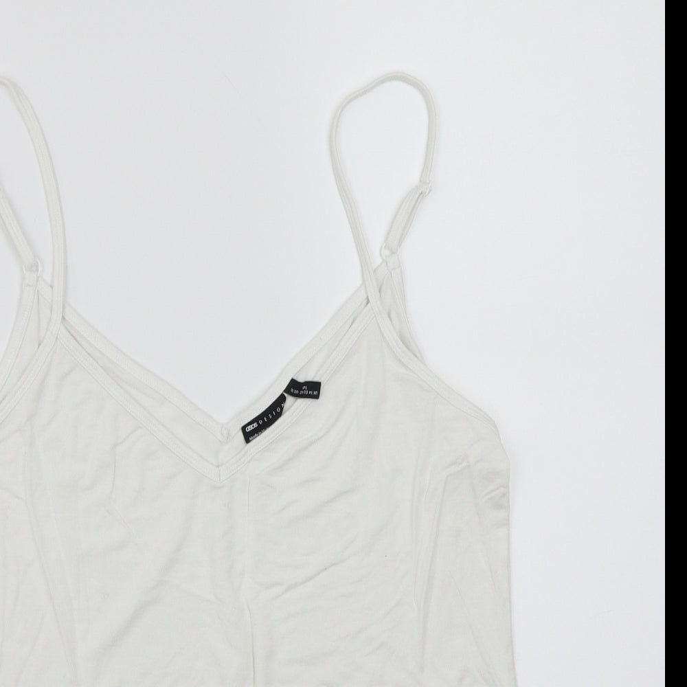 Womens UK Size 14 ASOS White Basic Tank