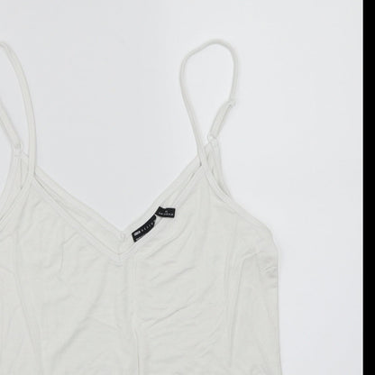 Womens UK Size 14 ASOS White Basic Tank