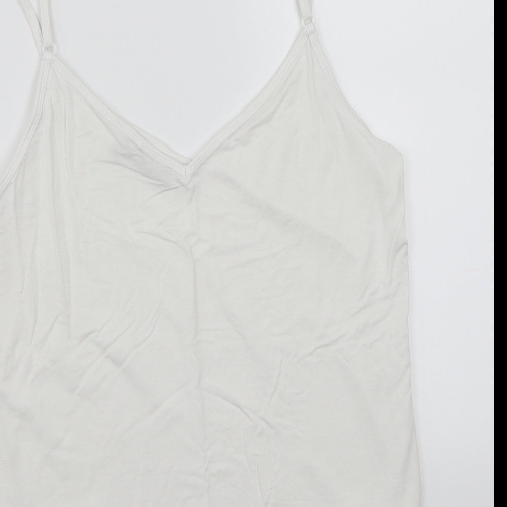 Womens UK Size 14 ASOS White Basic Tank