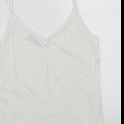 Womens UK Size 14 ASOS White Basic Tank