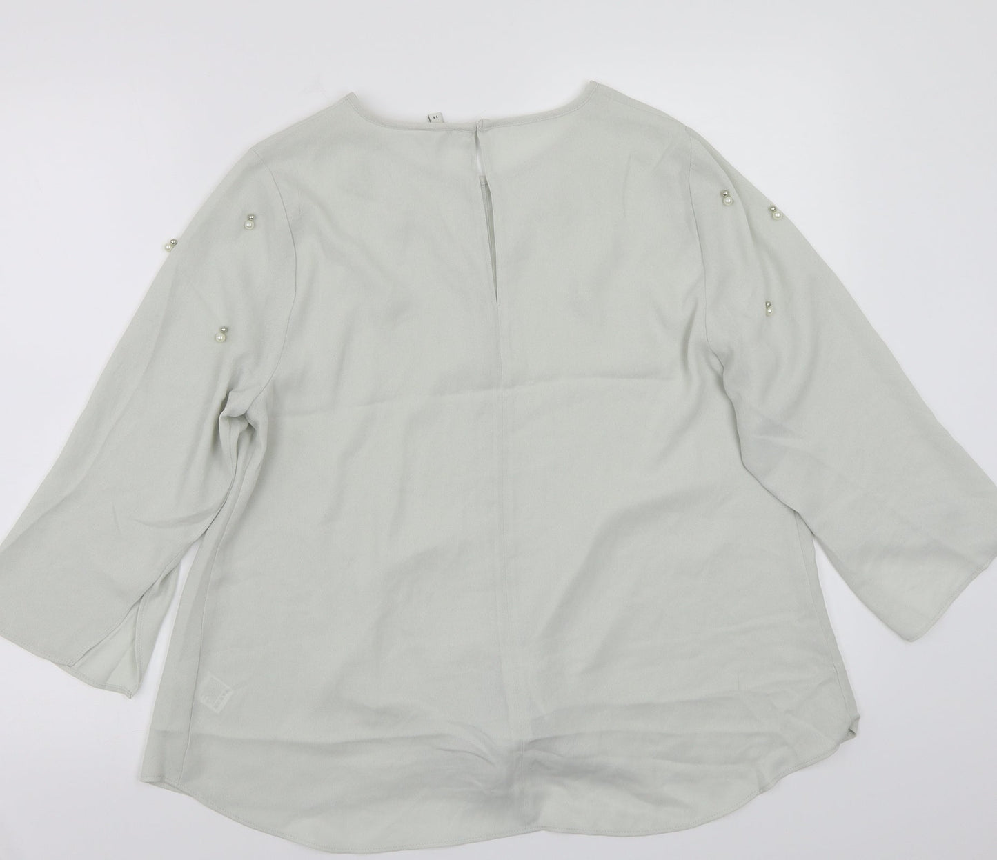 Womens UK Size 14 Preworn Grey Basic T-Shirt