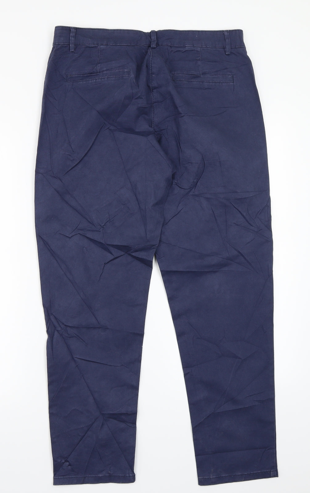 Womens UK Size 12 Preworn Regular Fit  Blue Trousers